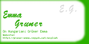emma gruner business card